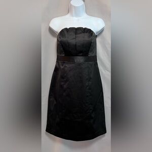 The Limited Dressy Black Satin Cocktail Strapless‎ Dress Size 8